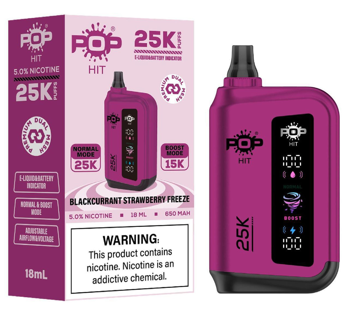 Pophit 25000 Puff 5% - Disposable Vape
