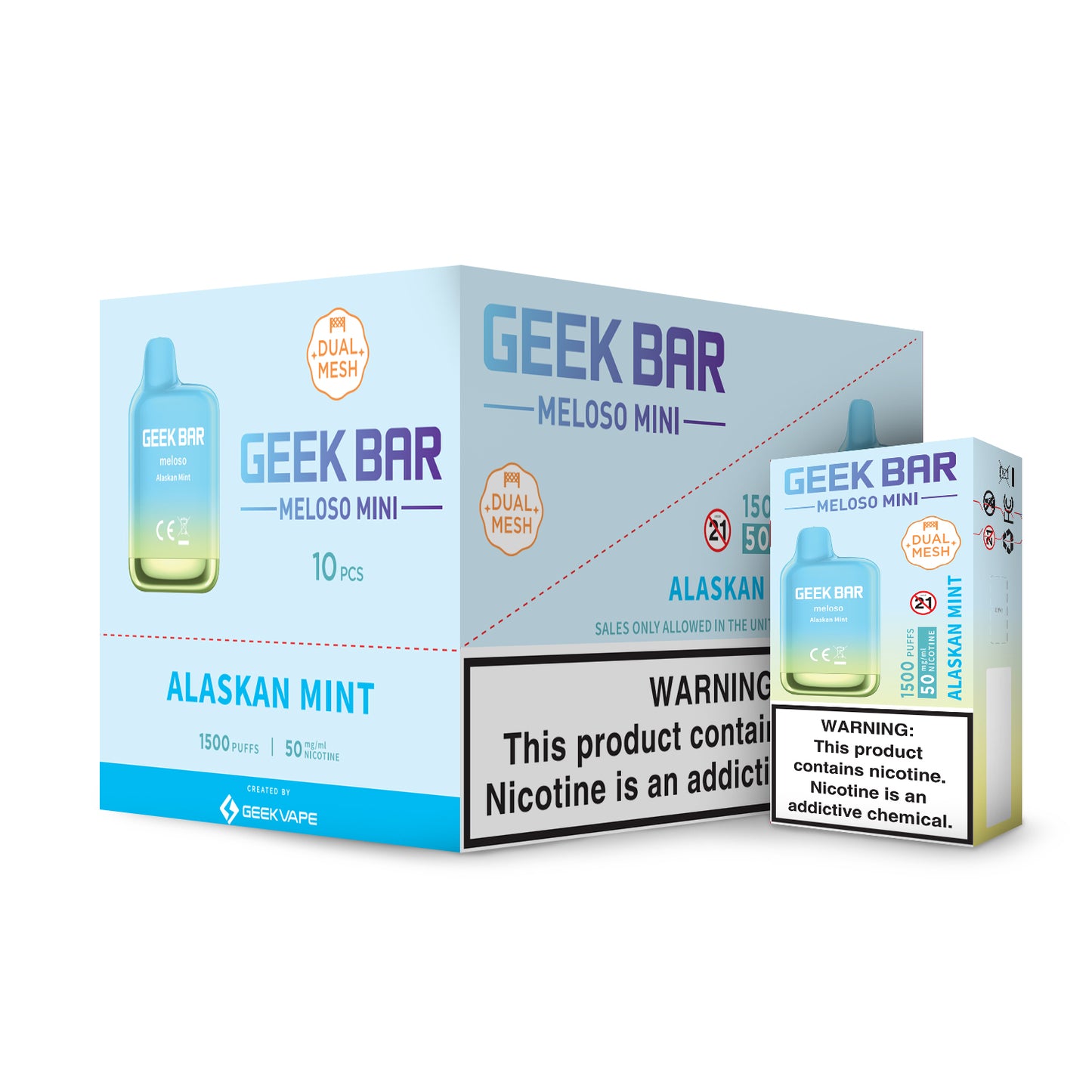 Geek Bar Meloso Mini 1500 Puff ( 10 Pack)