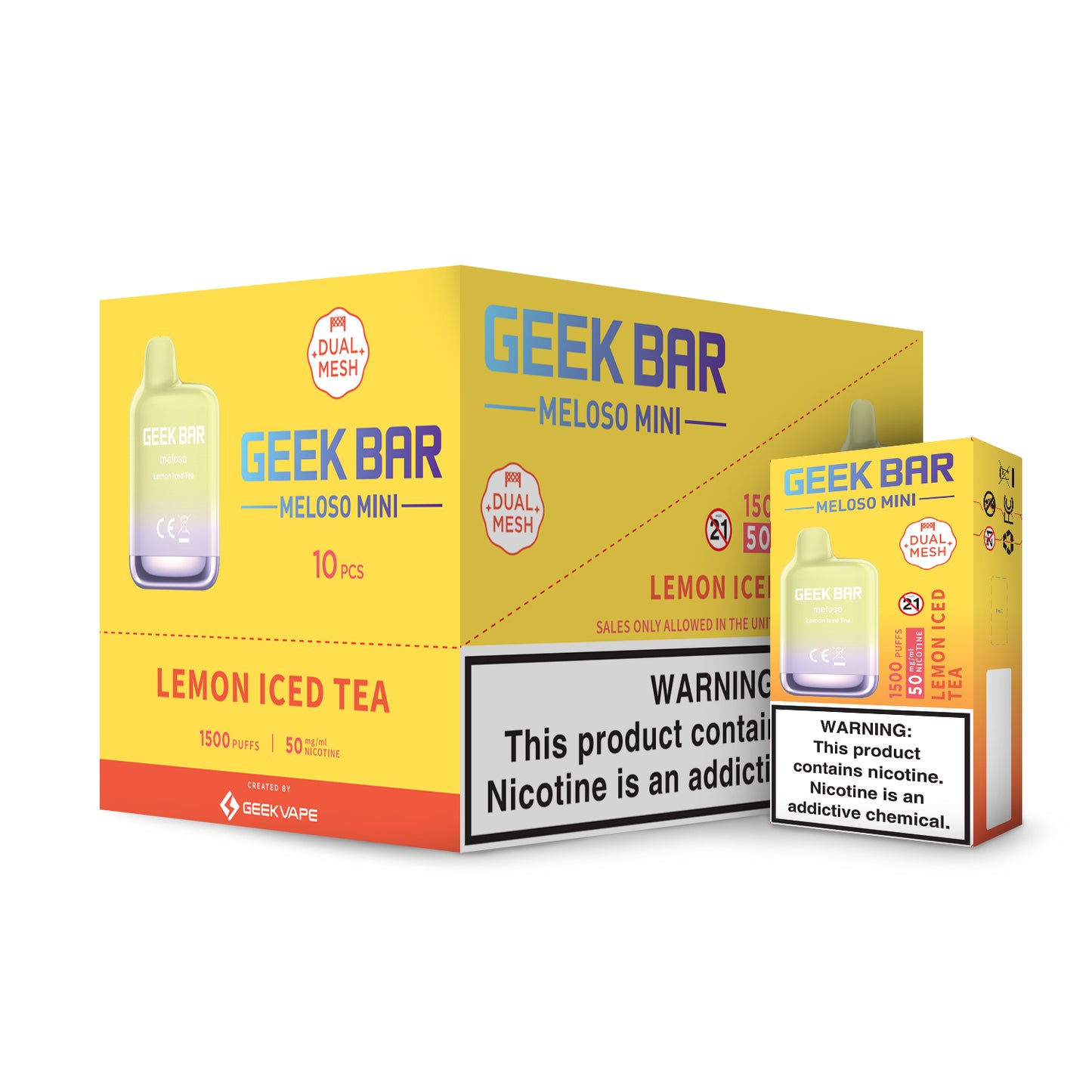 Geek Bar Meloso Mini 1500 Puff ( 10 Pack)