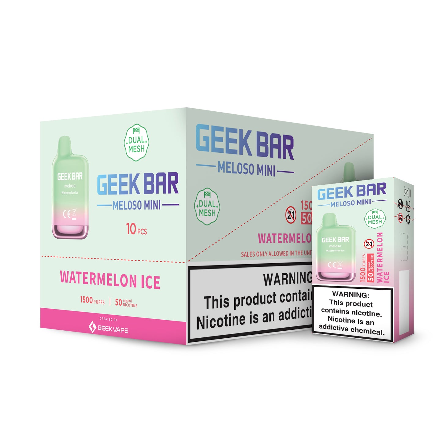 Geek Bar Meloso Mini 1500 Puff ( 10 Pack)